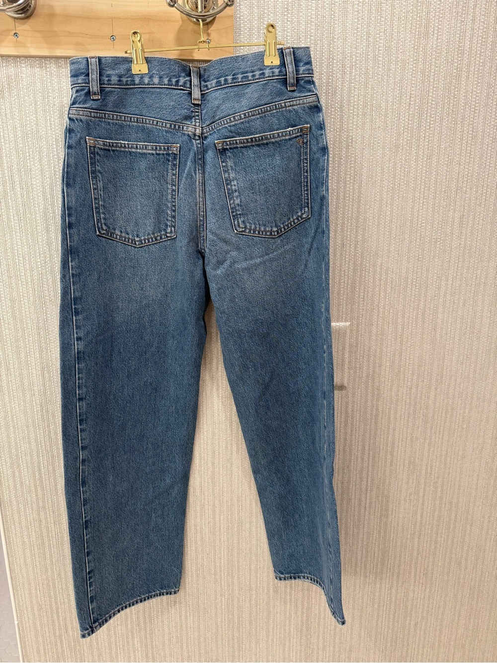 Madewell Light-Medium Blue Pieced Barrel Leg Jeans - Picture 3 of 5